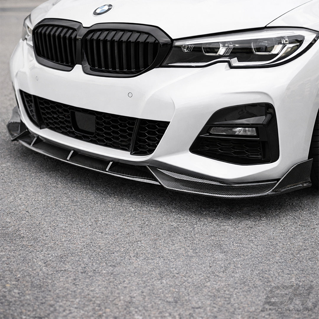 Carbon Fiber 3PC CP Style Front Bumper Lip – BMW 3 Series G20