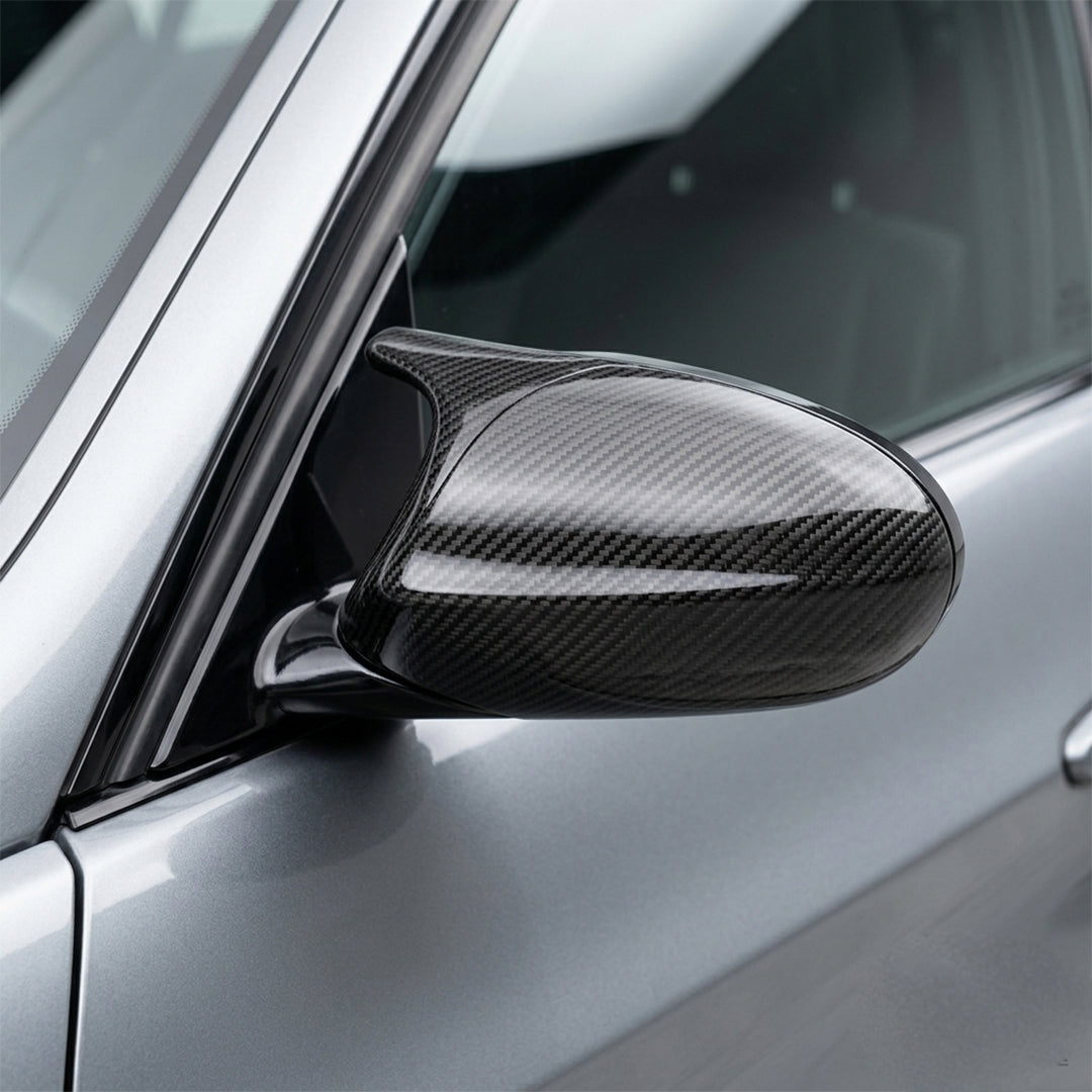 M Style Carbon Fiber Mirror Caps – BMW 1 Series E8x / 3 Series E9x (2010–2012)