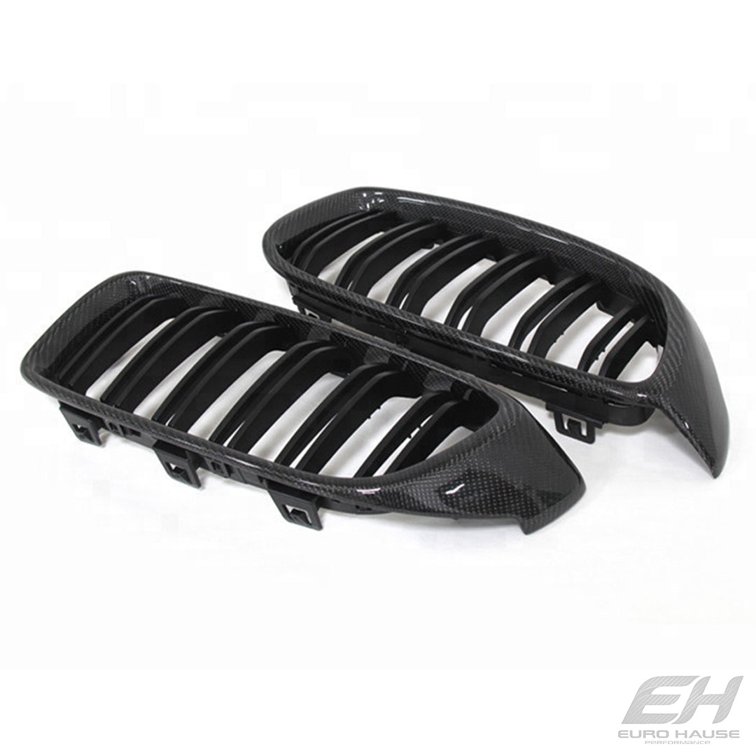Carbon Fiber Kidney Grilles – BMW 4 Series F32 / F33 F36 / M3 F80 / M4 F82 / F83 (2014–2017)