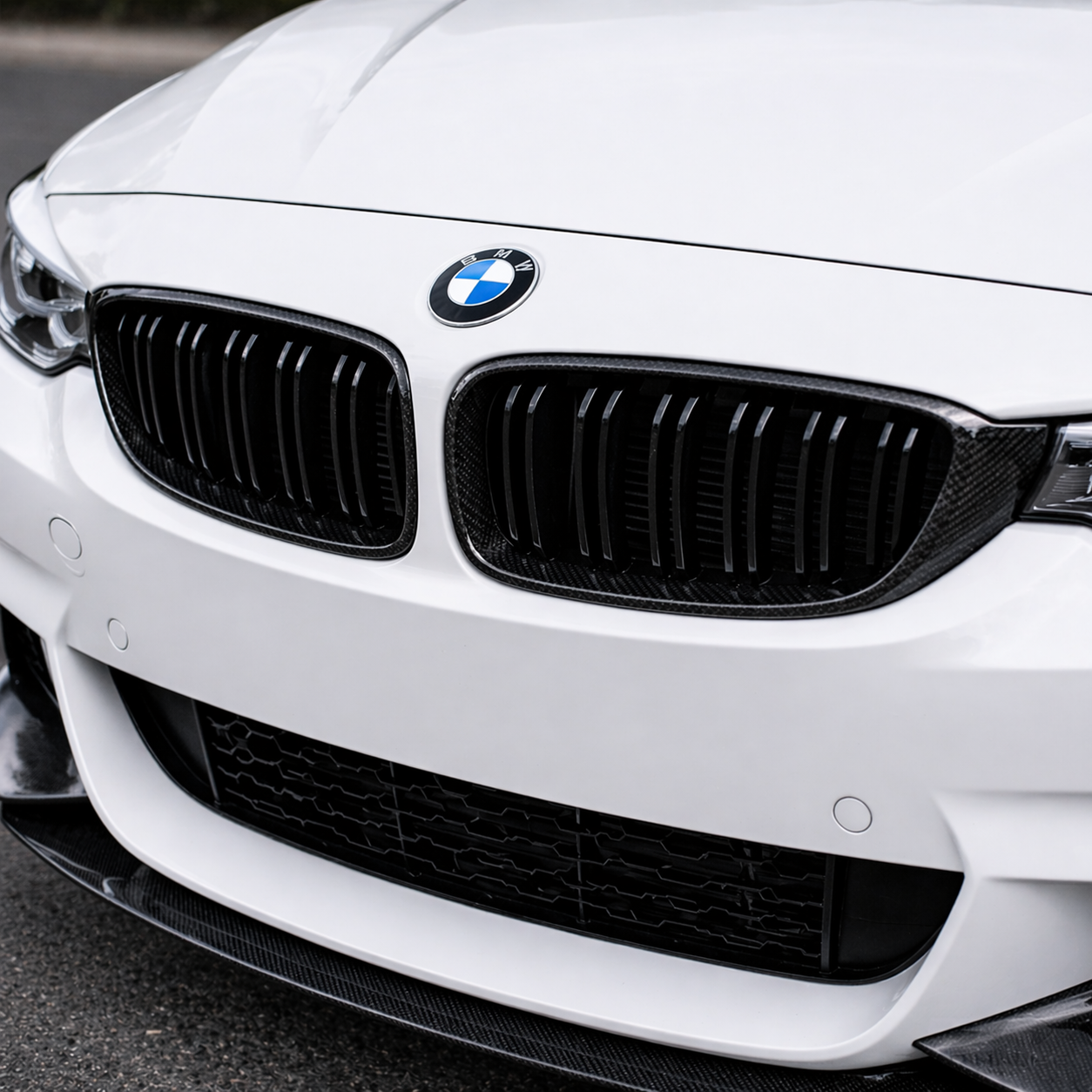 Carbon Fiber Kidney Grilles – BMW 4 Series F32 / F33 F36 / M3 F80 / M4 F82 / F83 (2014–2017)
