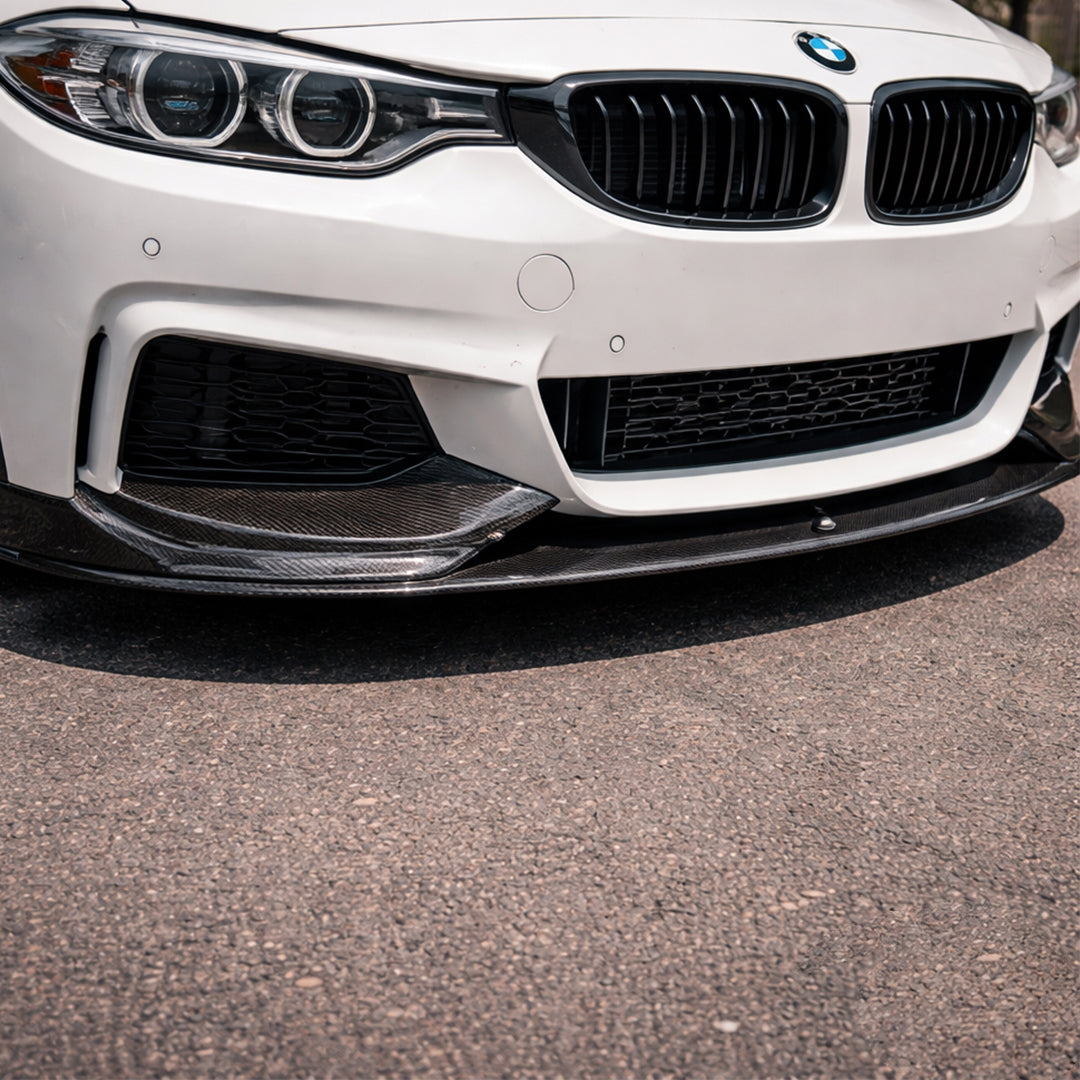 Carbon Fiber Front Lip with Canard Fins – BMW 4 Series F32 / F33 / F36 M Sport (2014+)