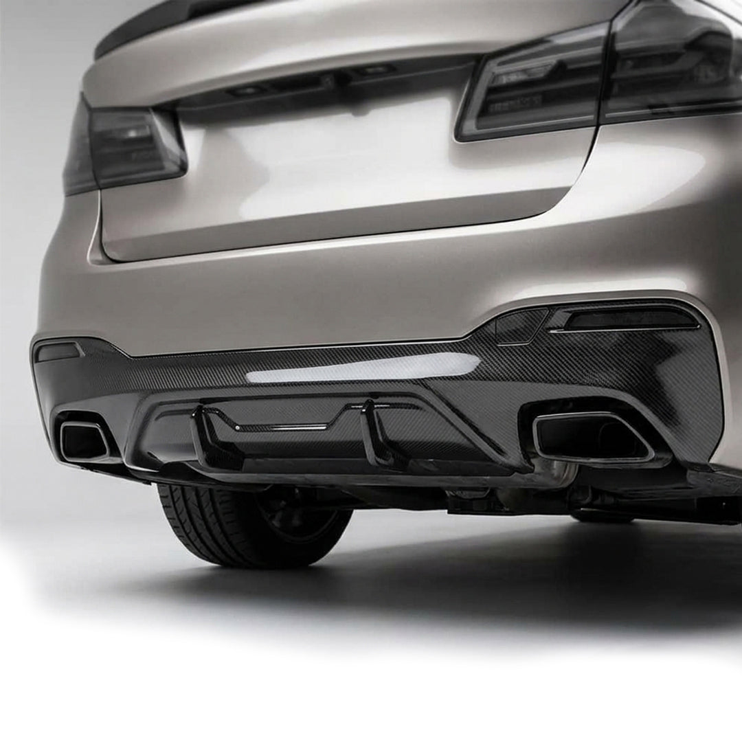 Carbon Fiber 2-Piece Rear Bumper Diffuser – BMW 5 Series G30 (2017–2023)