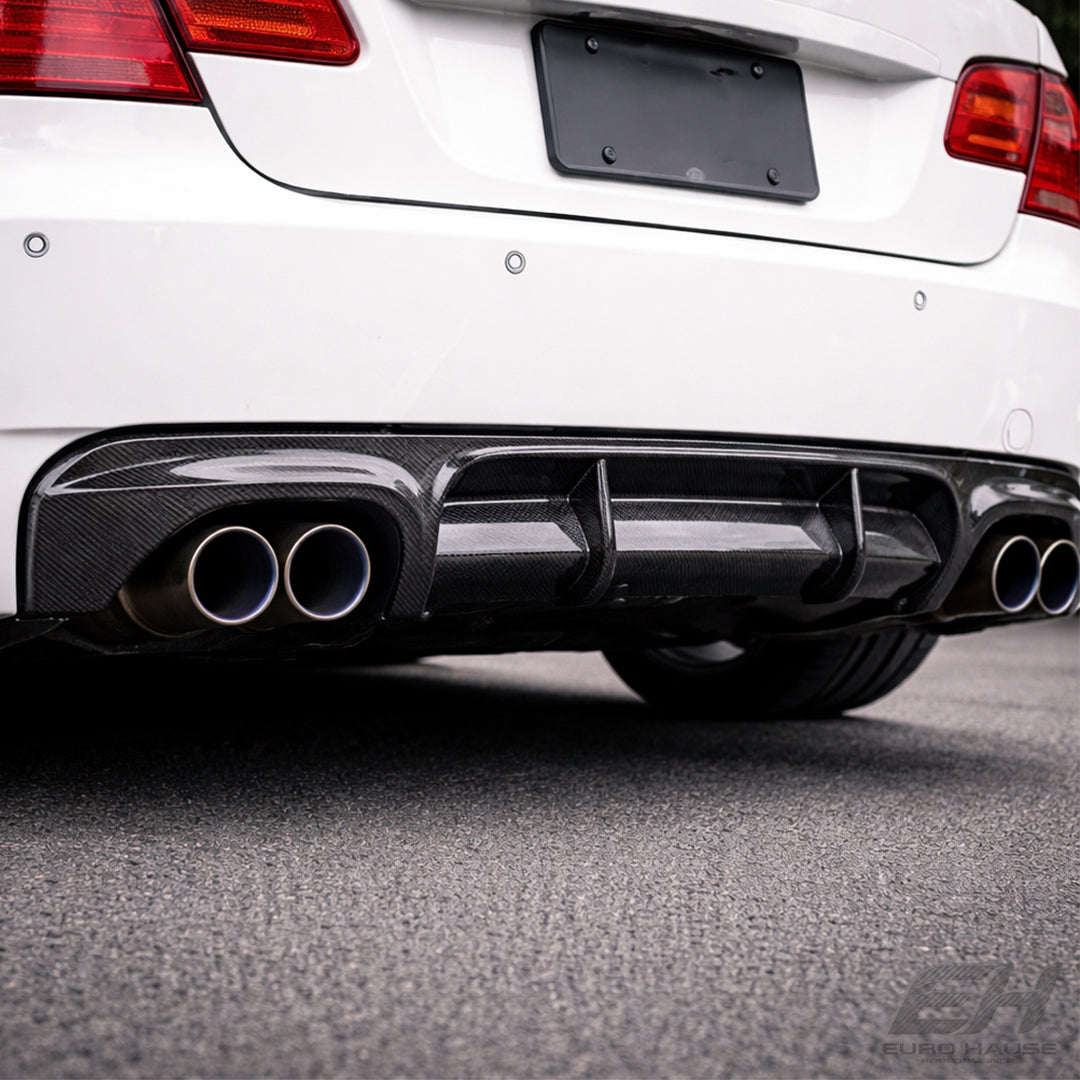 M Tech Carbon Fiber Rear Diffuser (Dual Tip) – BMW E92 (2006-2013)