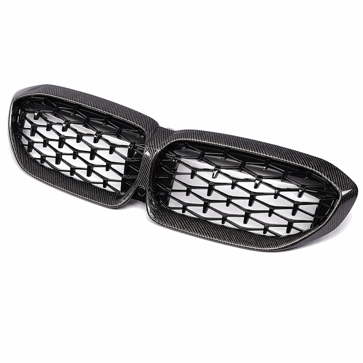 Diamond Style Carbon Fiber Front Grille W/ LED Star Lighting – BMW 3 Series G20 2019-2023