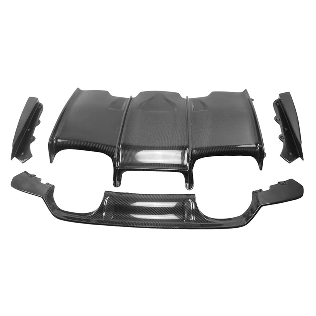Carbon Fiber PSM Style Rear Diffuser (4 pcs) - BMW M3 & M4 F80 / F82 / F83 (2014-2020)