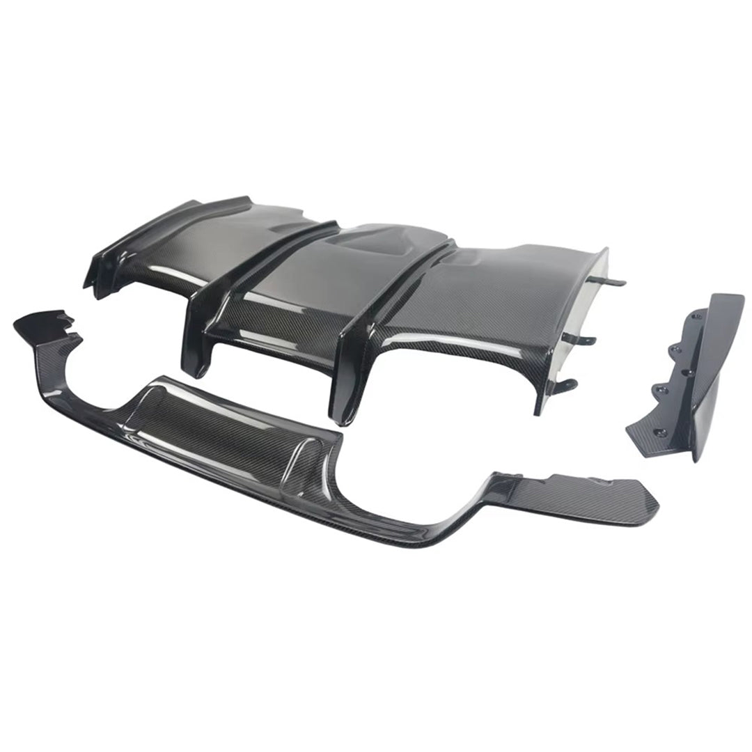 Carbon Fiber PSM Style Rear Diffuser (4 pcs) - BMW M3 & M4 F80 / F82 / F83 (2014-2020)