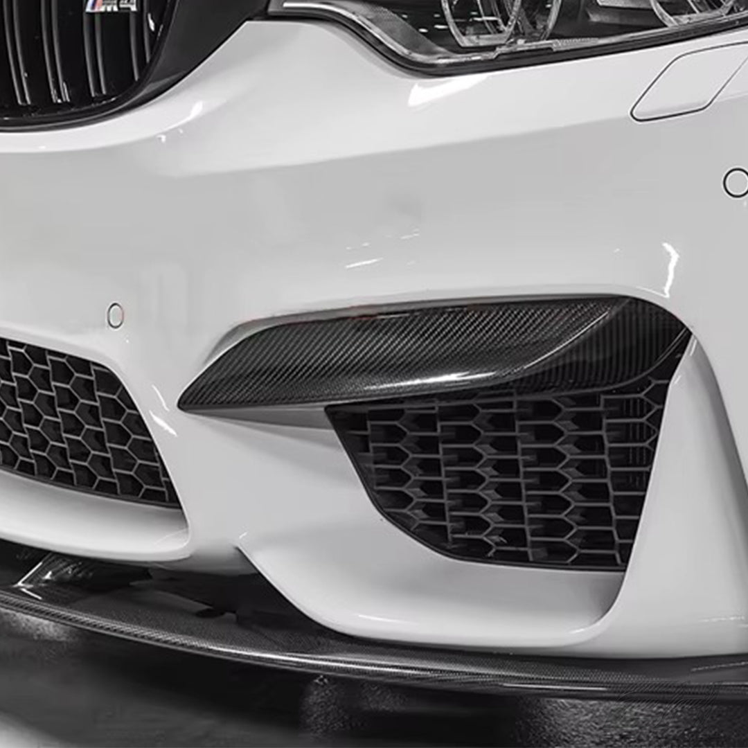 Carbon Fiber Front Bumper Side Splitter Flaps (2 pcs) - BMW M3 & M4 F80 / F82 / F83 (2015-2019)