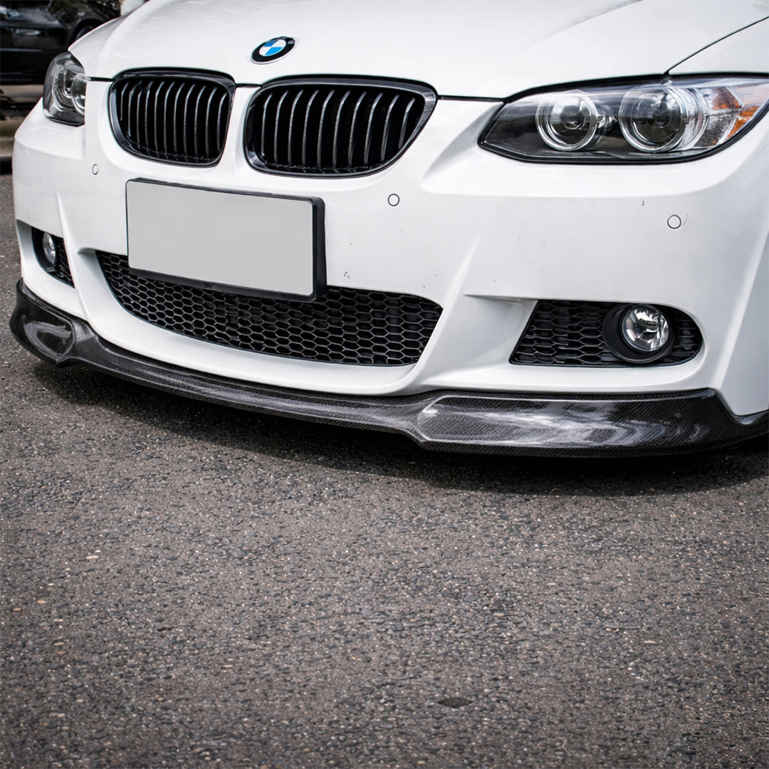 Carbon Fiber V Style Front Bumper Lip - BMW M3 E90 / E92 / E93 (2006-2013)