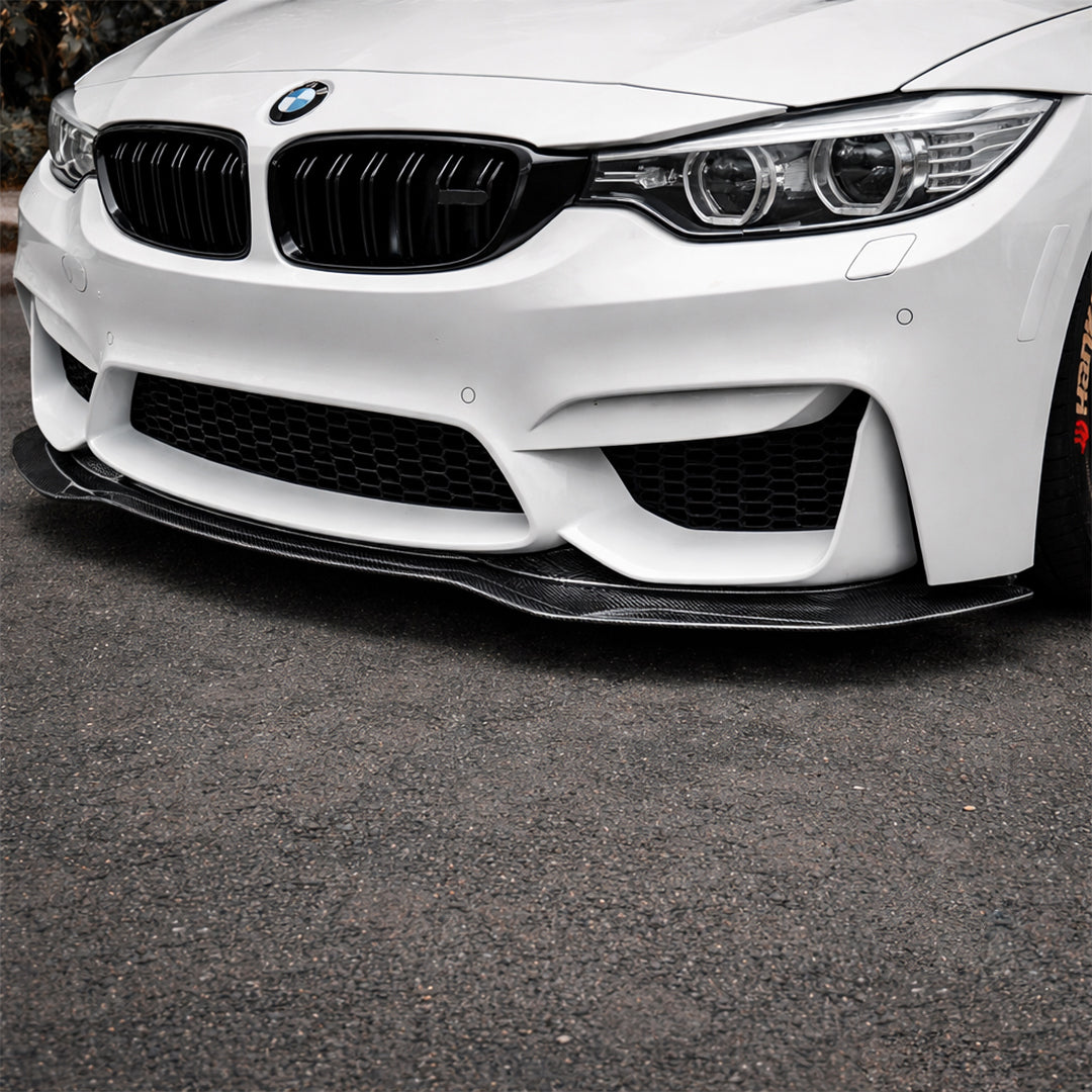 Carbon Fiber PSM Style Front Bumper Lip - BMW M3 & M4 F80 / F82 / F83 (2014-2020)