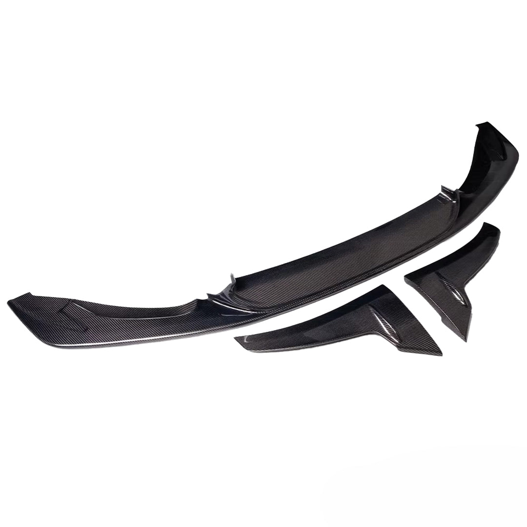Carbon Fiber LT Style Front Bumper Lip (3 pcs) - BMW M3 & M4 F80 / F82 / F83 (2014-2020)