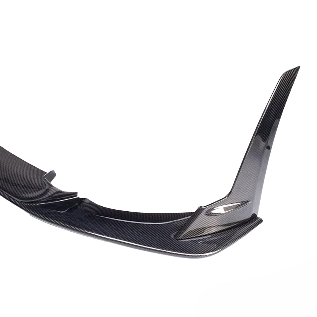 Carbon Fiber LT Style Front Bumper Lip (3 pcs) - BMW M3 & M4 F80 / F82 / F83 (2014-2020)