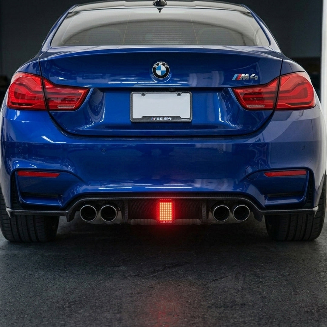 Carbon Fiber KS-LED Style Rear Diffuser - BMW M3 & M4 F80 / F82 / F83 (2014-2020)