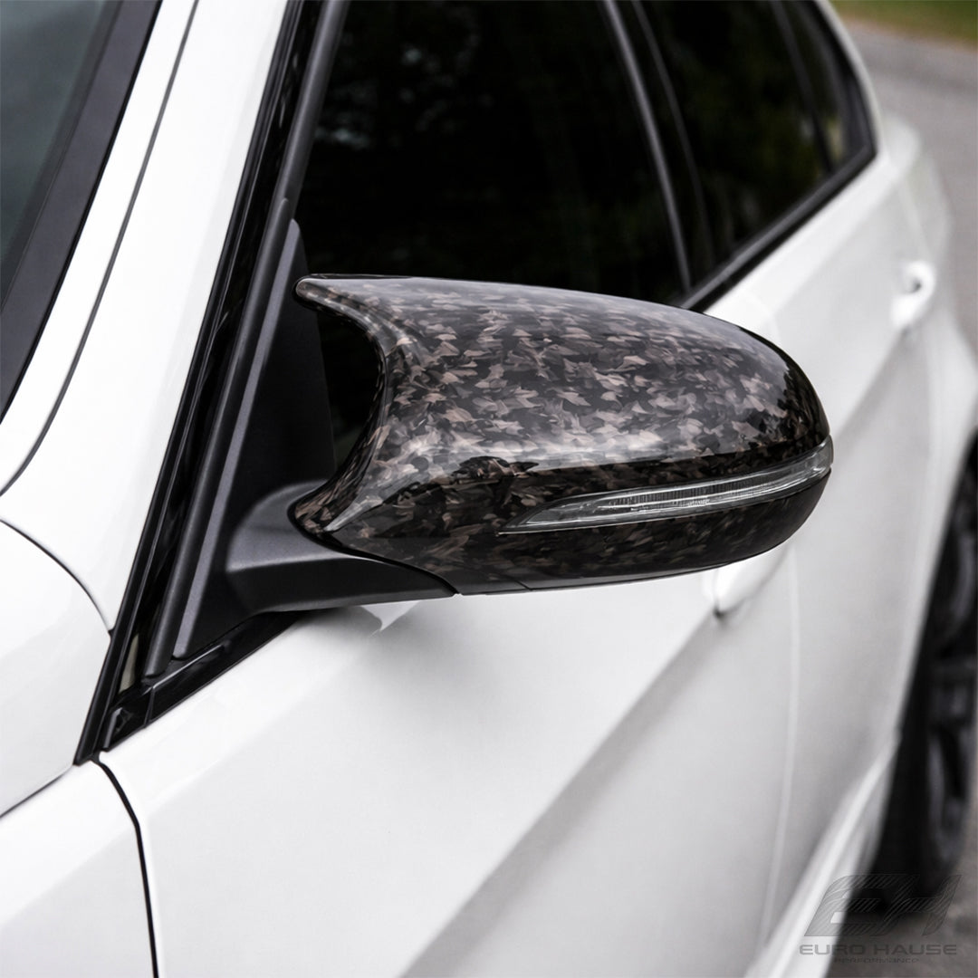 Forged Carbon M Style Replacement Mirror Covers – BMW E8x E9x Series (2007–2012)