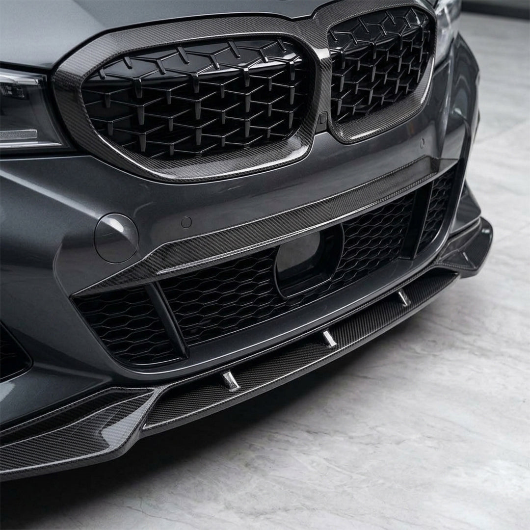 Diamond Style Carbon Fiber Front Grille W/ LED Star Lighting – BMW 3 Series G20 2019-2023